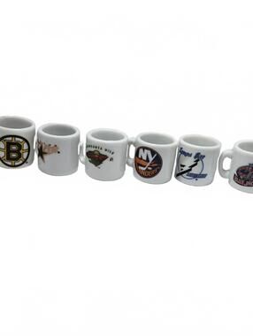 NHL Collectible Gumball Micro Mugs Lot of 6 / Bruins, Stars, Lightning, & More